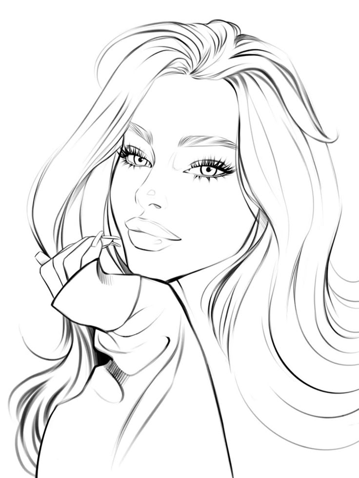 Elegant beauty illustration for Luna Belle Beauty